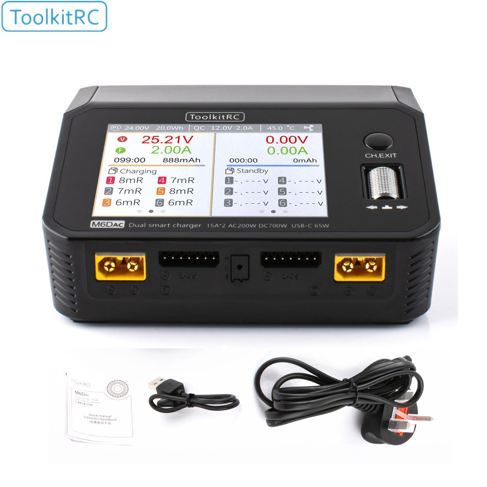 ToolkitRC M6DAC двухканальное  – обзор и цена Toolkitrc M6Dac Smart Charger
