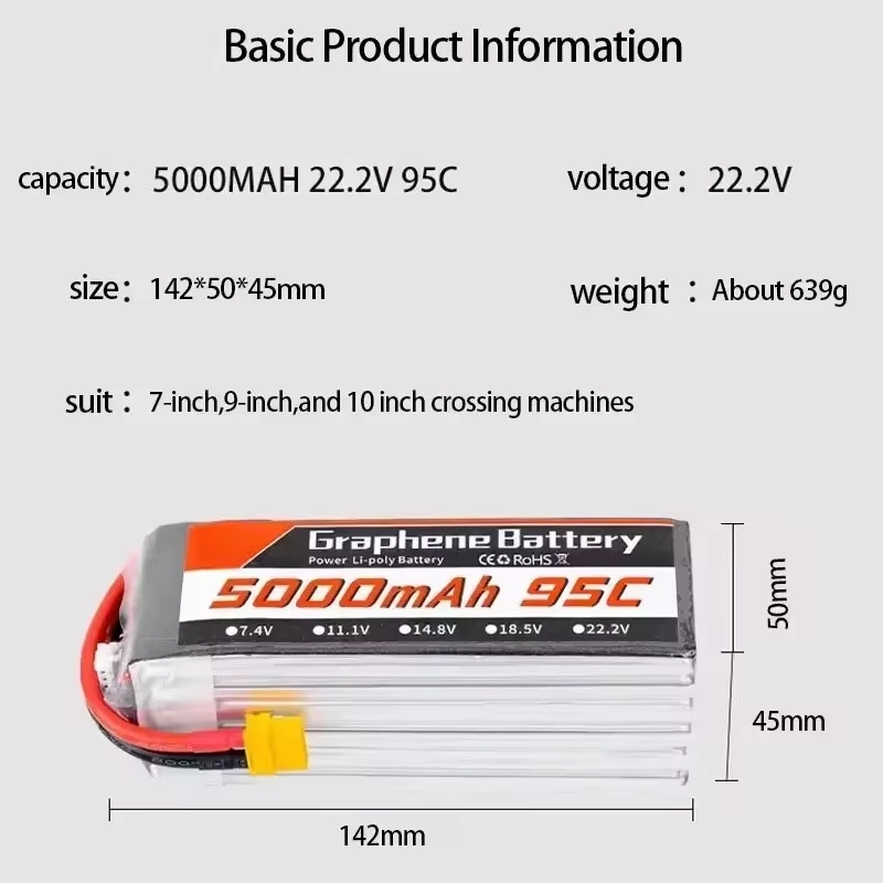 Аккумулятор LiPo 95C 22,2 В 6S – обзор и цена 6S Lipo Battery 22.2V 5000Mah